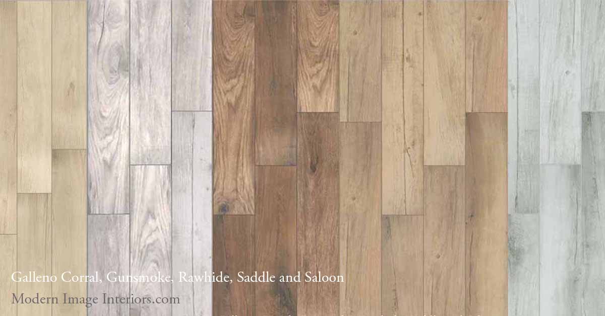 Galleno WoodLook Tile Planks in 5 colors